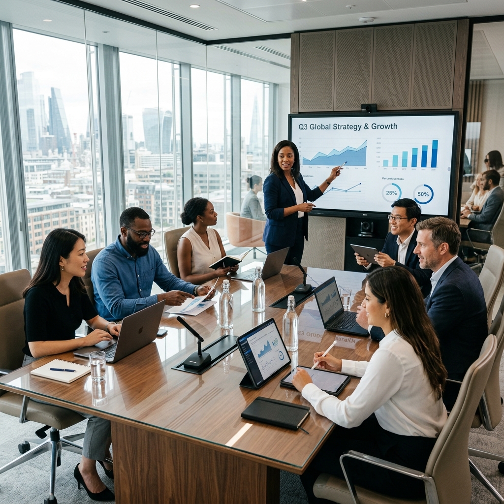 Une équipe concentrée sur la discussion, pas sur la prise de notes
